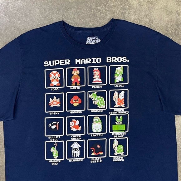 Nintendo NES Super Mario Bros Character Graphic Tee T-Shirt - Picture 2 of 7